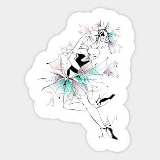 beautiful and uniqe ballet dancer design Sticker